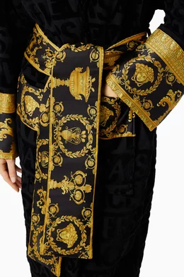 Buy Versace Black Medusa Amplified Bathrobe in Cotton for