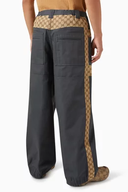 Buy Gucci Grey Cargo Pants in Cotton Canvas for Men Online