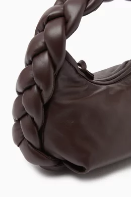 Buy Hereu Brown Mini Espiga Plaited Padded Top Handle Bag in