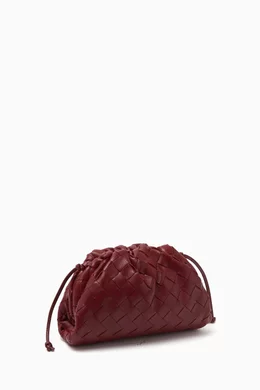 Buy Bottega Veneta Burgundy The Mini Pouch in Intrecciato Nappa for Women Online Ounass Kuwait