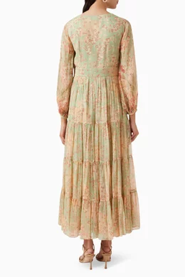 elegant long green dress GREEN STRAPLESS STONE EMBELLISHED DRESS | CULT MIA main image 0