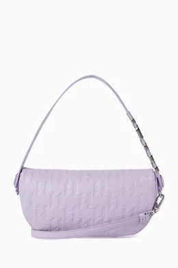 Buy KARL LAGERFELD Purple K/Swing Baguette Shoulder Bag in
