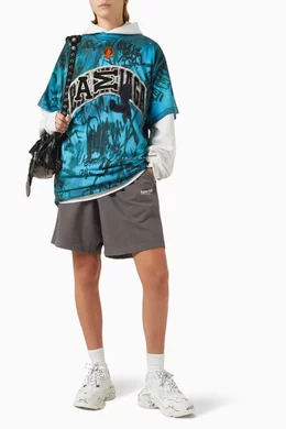 Buy Balenciaga Blue Skater Oversized T-shirt in Vintage