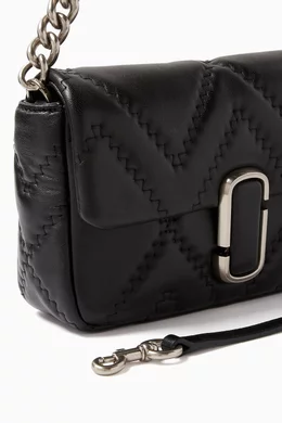 Buy Marc Jacobs Black Medium J Quilted Shoulder Bag in Leather for