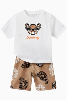 Shorts Burberry Boy Clothes Buy Burberry Neutral Thomas Bear Print