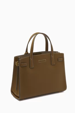 Buy Tory Burch Brown Small Walker Satchel in Leather for Women