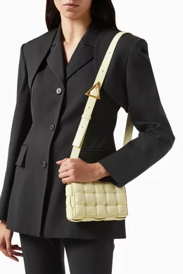 Buy Bottega Veneta Neutral Small Padded Cassette Bag in Intreccio