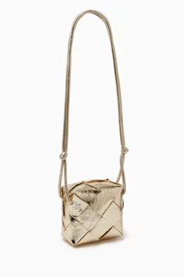 Buy Bottega Veneta Gold Mini Cassette Camera Bag in