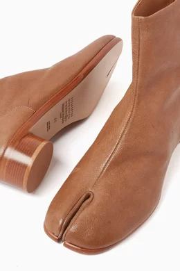 Buy Maison Margiela Neutral Tabi Ankle Boots in Camel Leather for Men Online Ounass Kuwait