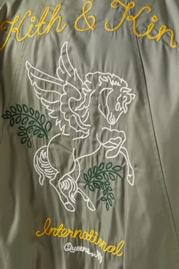 Buy Kith Green Dumont Flight Bomber Jacket for Men Online | Ounass