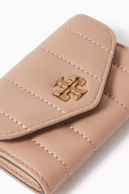 Buy Tory Burch Neutral Kira Flap Card Case in Quilted Leather for Women Online Ounass Kuwait