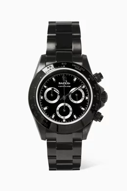 Buy A Bathing Ape Black Classic Type 4 BAPEX Quartz Chronograph Stainless Steel Watch 40mm for Men Online Ounass Kuwait