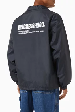 Buy Neighborhood Blue Windbreaker Jacket in Nylon Taffeta for Men 