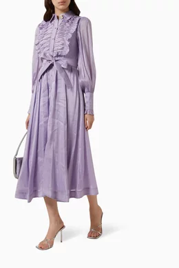 strapless open back dress Farida Purple Lace Maxi Dress - US 8 main image 0