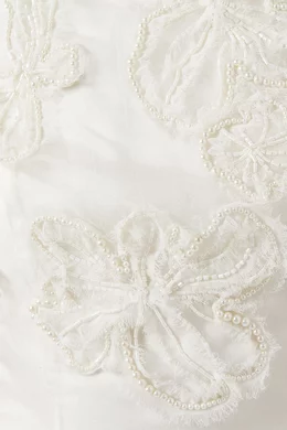 Buy Aje White Vera Beaded Flower Mini Dress in Organza for Women Online |  Ounass Kuwait
