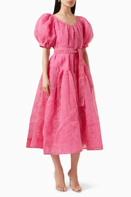 strapless open back dress RENT Aje Evangeline Cornelli Midi Dress (RRP £501) main image 1