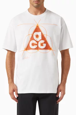 Buy Nike White ACG Graphic Print T shirt in Nylon Blend for Men Online Ounass Kuwait