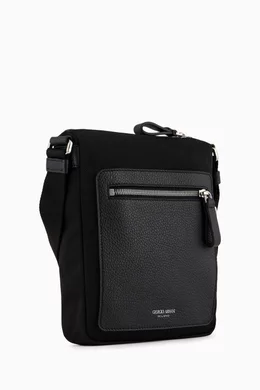 Buy Giorgio Armani Black Shoulder Bag in Nylon for Men Online Ounass Kuwait