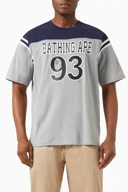 A BATHING APE フットボールシャツ ネイビー A Bathing Ape Football