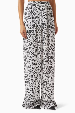 Balenciaga Printed Viscose Pyjama Pant