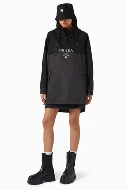 Buy Prada Multicolour Logo Raincoat in Nylon for Women Online Ounass Kuwait