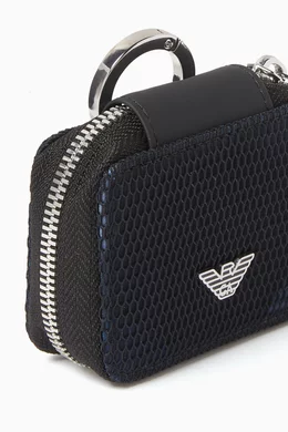 Buy Emporio Armani Navy EA Eagle AirPods Case in Mesh for Men