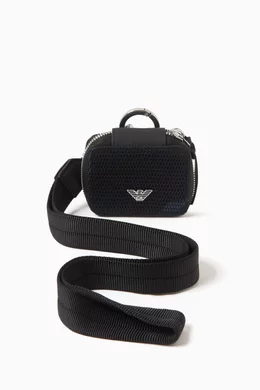 Buy Emporio Armani Navy EA Eagle AirPods Case in Mesh for Men