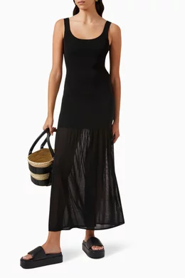 Buy Matteau Black Drop Waist Dress in Viscose-knit for Women Online |  Ounass Kuwait
