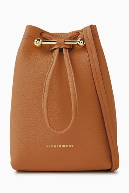 Buy Strathberry Brown Lana Osette Pouch in Grained Leather for
