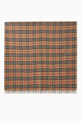 Buy Burberry Neutral Check Baby Blanket in Cashmere for UNISEX Online Ounass Kuwait