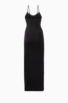 Buy SKIMS White Fits Everybody Corded Lace Long Slip Dress for Women Online 