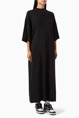fear of god maxi dress Buy Fear of God Essentials Black 3/4 Sleeve Maxi Dress in Cotton-jersey for  Women Online