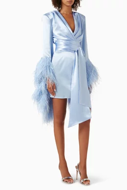 Buy Bronx and Banco Blue Geisha Mini Dress in Silk for Women Online Ounass Kuwait