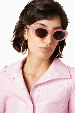 Celine Oval Sunglasses Pink Buy CELINE Pink Oval Sunglasses In