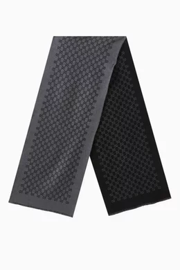 Buy Gucci Black Printed Scarf in Wool for Men Online Ounass Kuwait