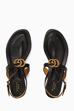 Leather Thong Sandals Sandales Gucci Marmont Shoes Gucci Marmont