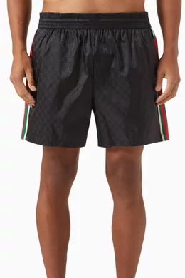 Buy Gucci Black GG Jacquard Swim Shorts in Nylon for Men Online
