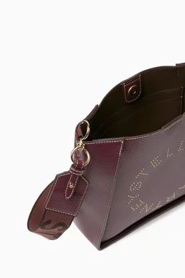 Buy Stella McCartney Purple Mini Stella Logo Shoulder Bag in Eco