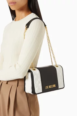Love moschino jacquard shoulder bag online