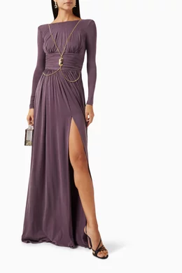 ワンピース ELISABETTA FRANCHI Woman Dress Violet AB580 AS6 Elisabetta Franchi Outlet: Dress woman - Violet | Elisabetta