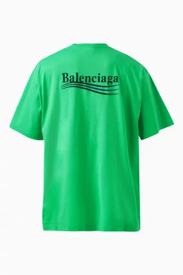 Green balenciaga t shirt best sale