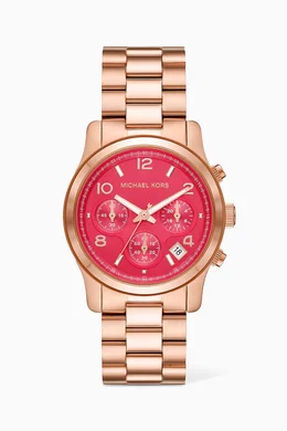 Buy Michael Kors Rose Gold Runway Chronograph Stainless Steel