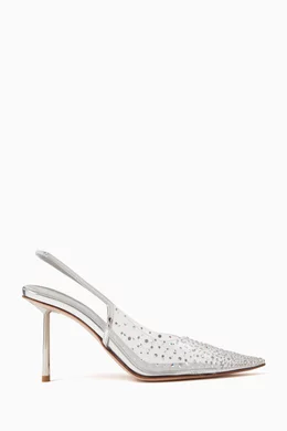 Buy Le Silla Silver Nicole 40 Slingback Pumps in Plexi for Women Online Ounass Kuwait