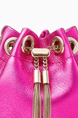 Buy Jimmy Choo Pink Micro Bon Bon Bucket Bag in Metallic