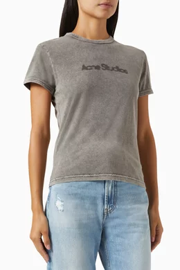 Blurred Logo Tee Acne Studio Shop Acne Studios Blurred Logo Fitted