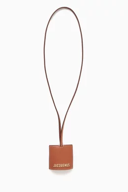 Buy Jacquemus Brown Le Porte Clés Bagage Keychain in Leather for
