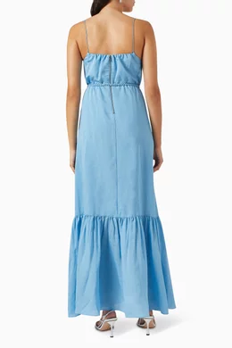 chinese dress ladies Alice + Olivia Denim Dress – Repurpose Wardrobe main image 1