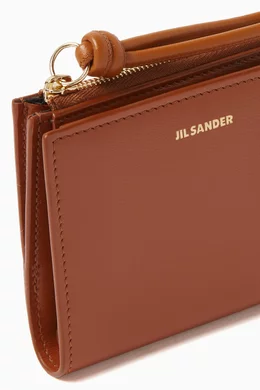 Buy Jil Sander Neutral Mini Giro French Wallet in Smooth Leather