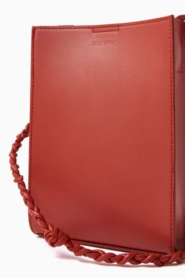 Buy Jil Sander Red Small Tangle Pouch in Calf Leather for