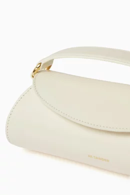 Buy Jil Sander Neutral Cannolo Mini Top-handle Bag in Leather for